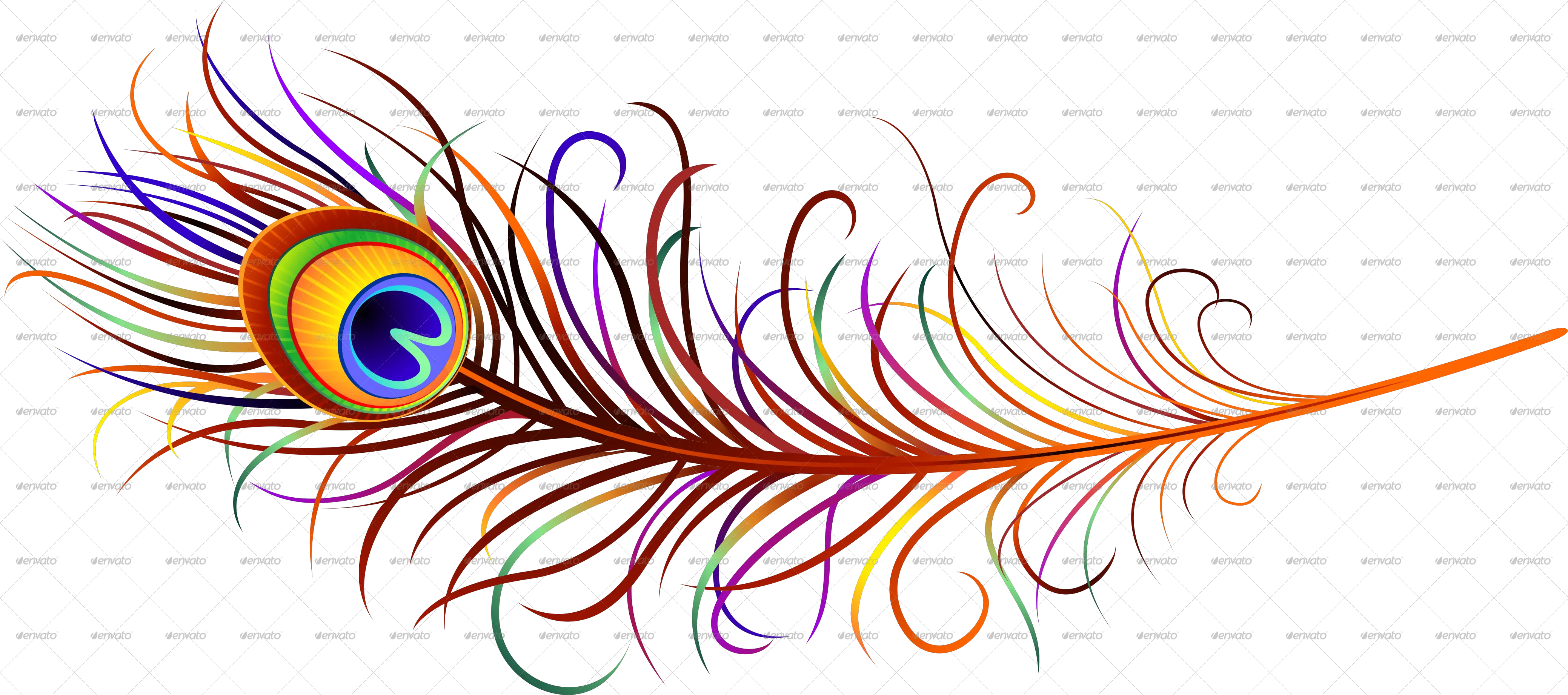 Drawn Flute Peacock Feather Mor Pankh Png Hd