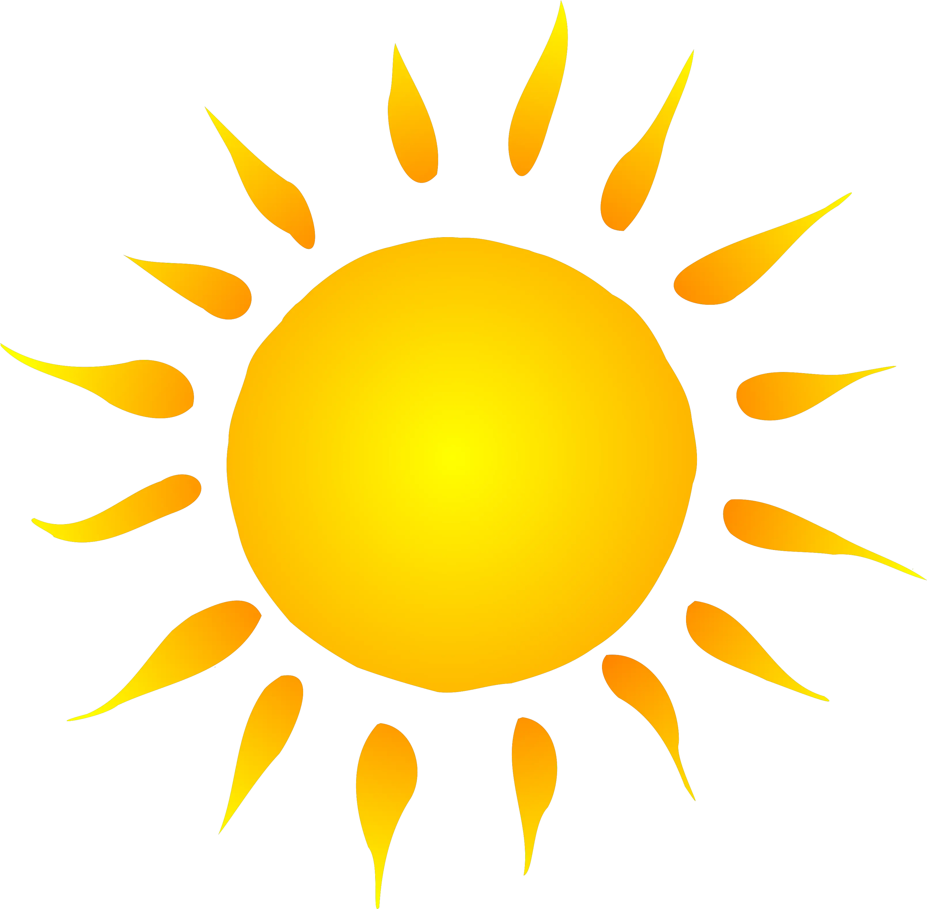 Transparent Background Sun Cartoon