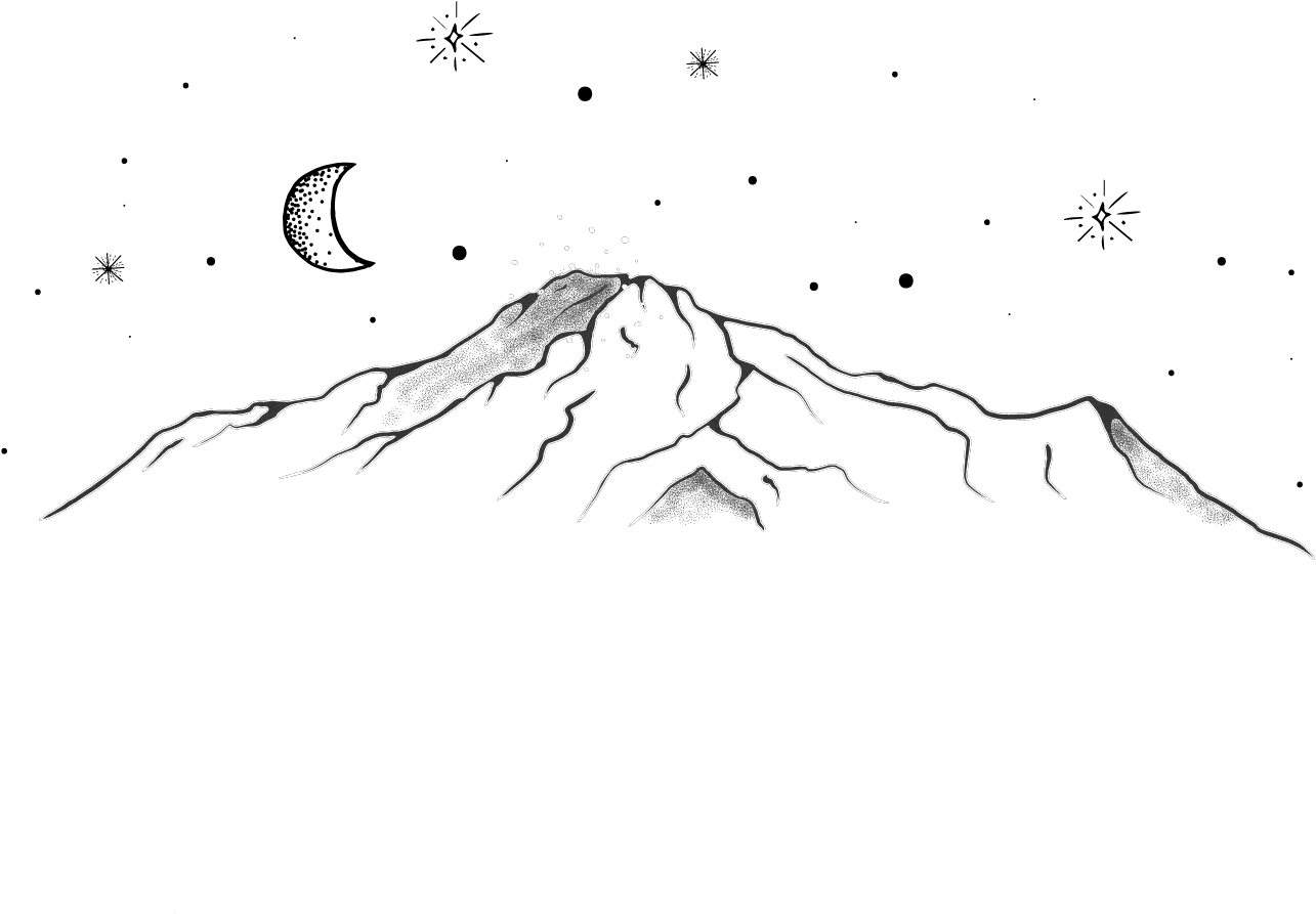 Minimalist Aesthetic Mountain Drawing