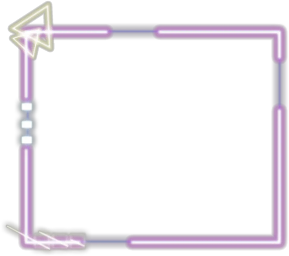 square neon geometric frame triangle overlay Picsart Neon Frame Png