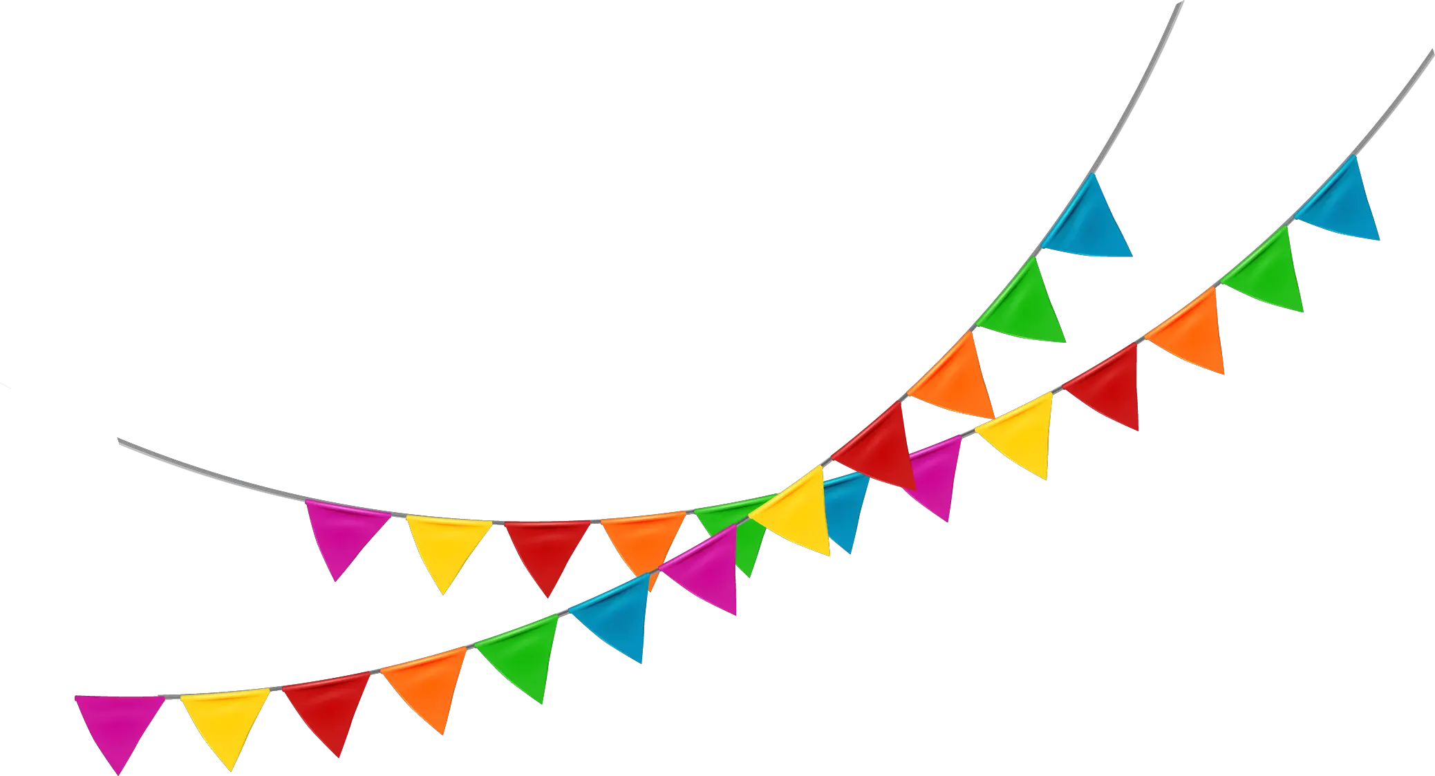 Flag Banner Pennon Bunting Colorful Flag Banner Png