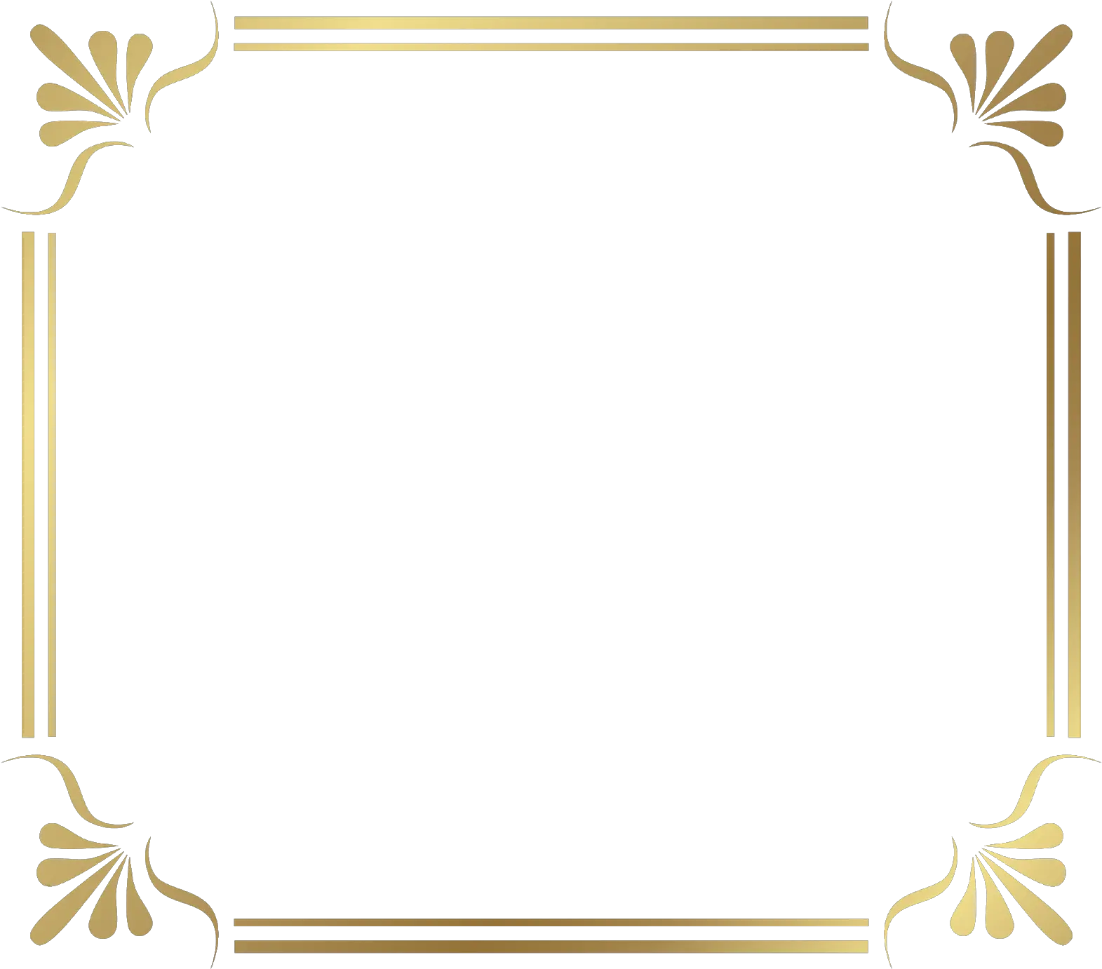 Golden Square Frame Png Picture Border Background Design For Certificate