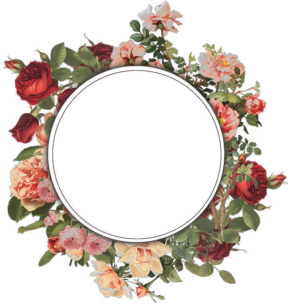 Round Floral Frame Png Clipart Round Floral Frame Png