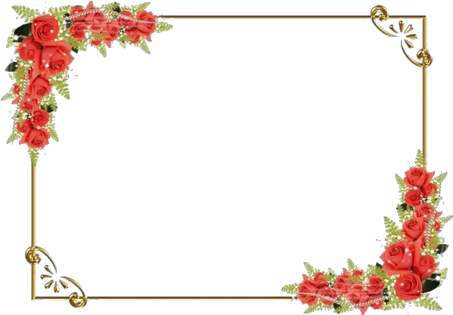 Square Flower Frame Png Clipart Transparent Flower Border Design Png