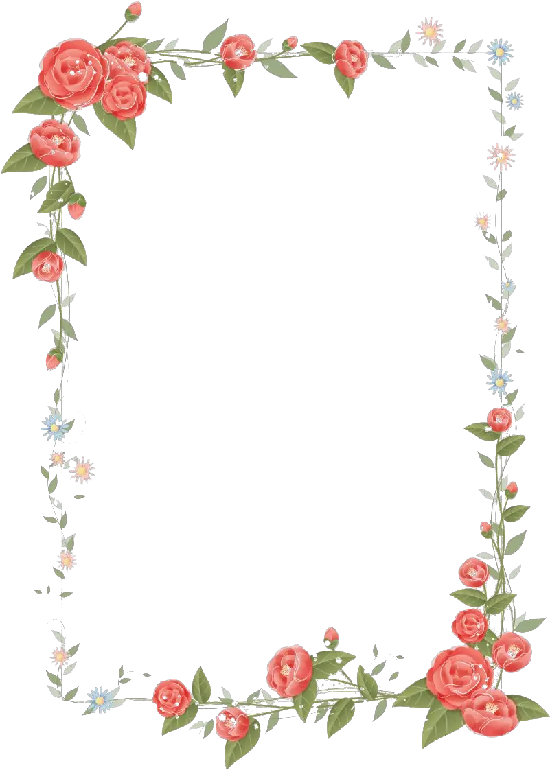 Square Flower Frame Png Floral Border Design Png