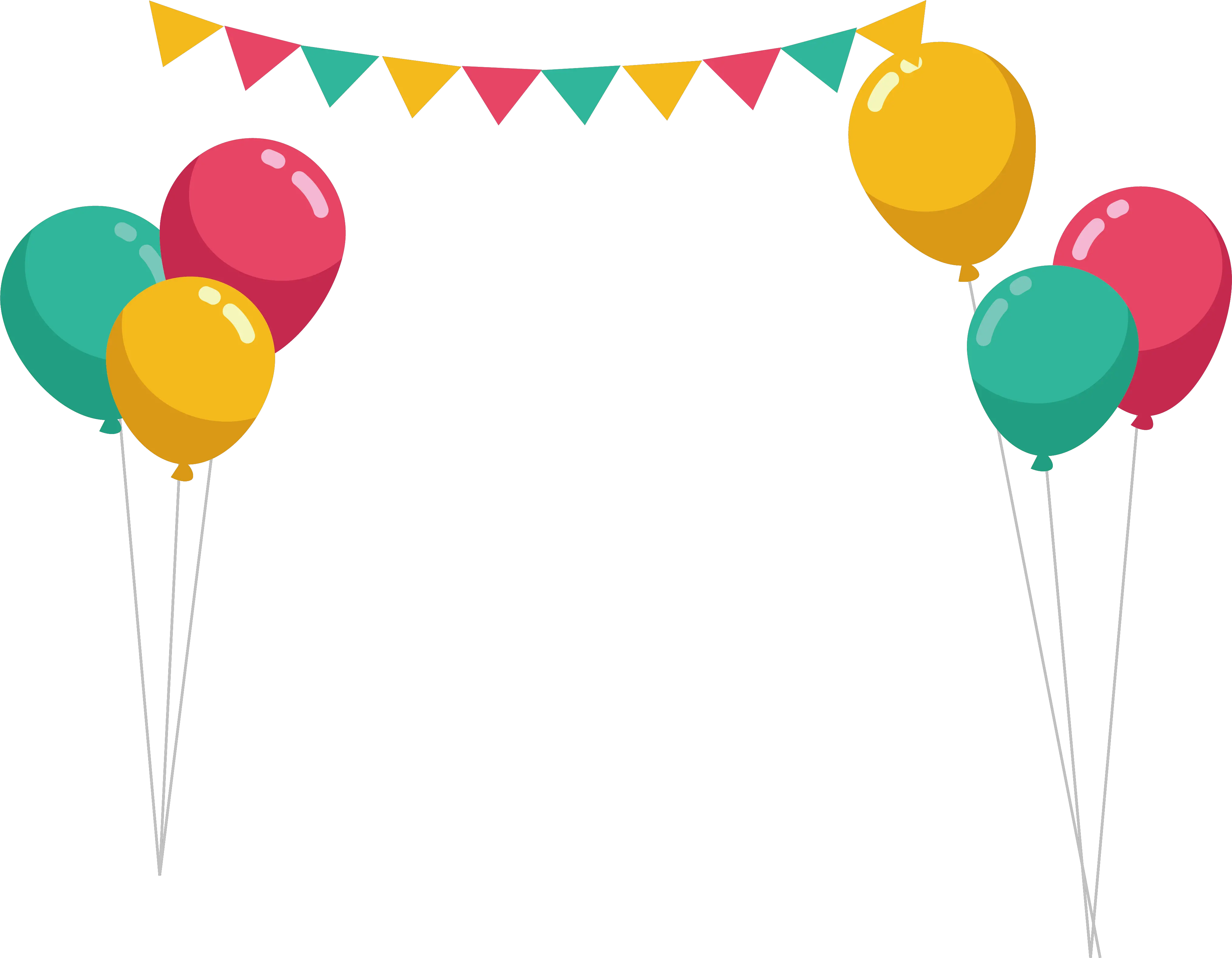 Transparent Birthday Balloons Border Png Birthday Balloons Frame Png