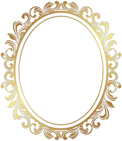 Oval Gold Frame Png