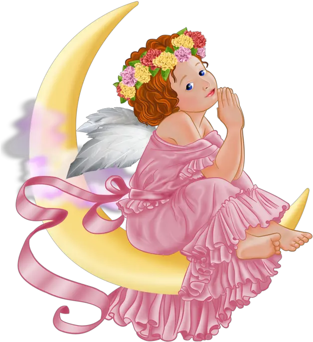 Pink Christening Angel Png