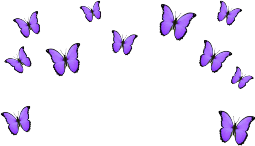 Transparent Purple Crown Png Transparent Blue Butterfly Emoji