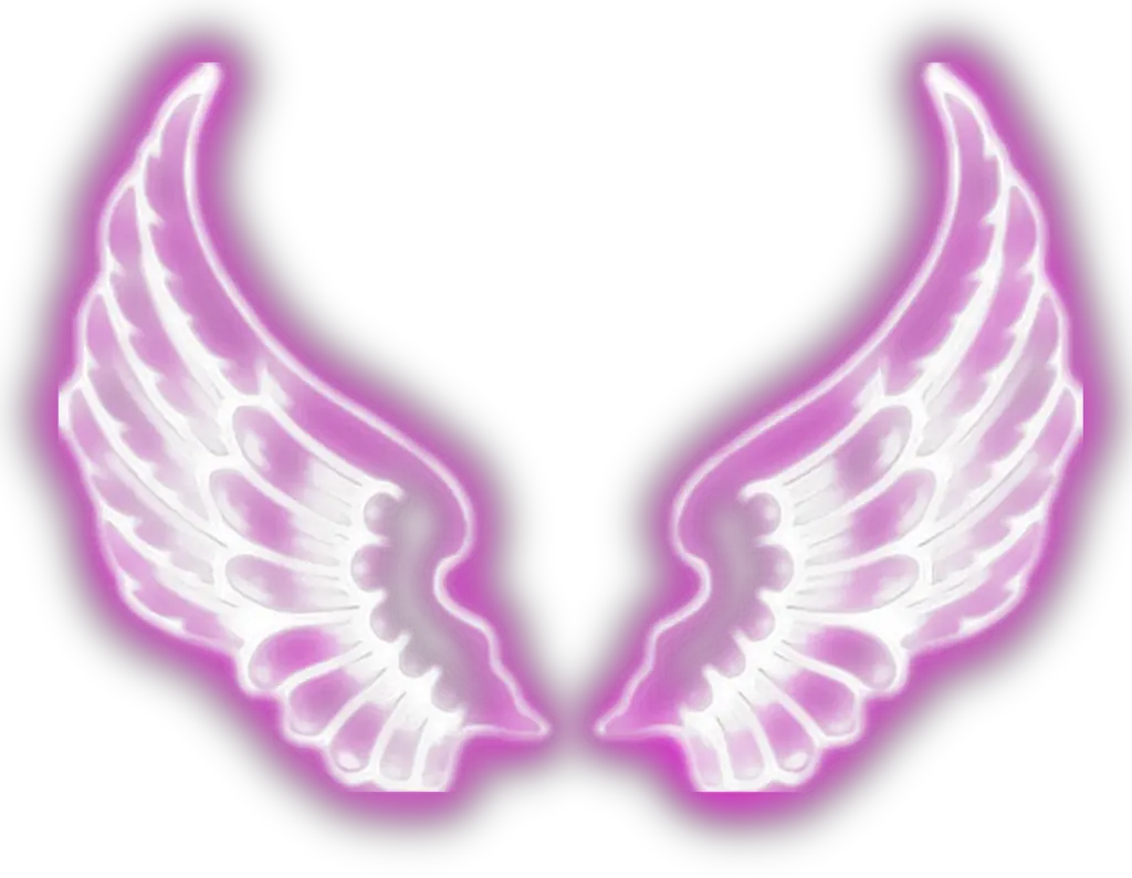 wing neon wings angel fly Freetoedit 귀여운 可愛い Neon Angel Wings Png