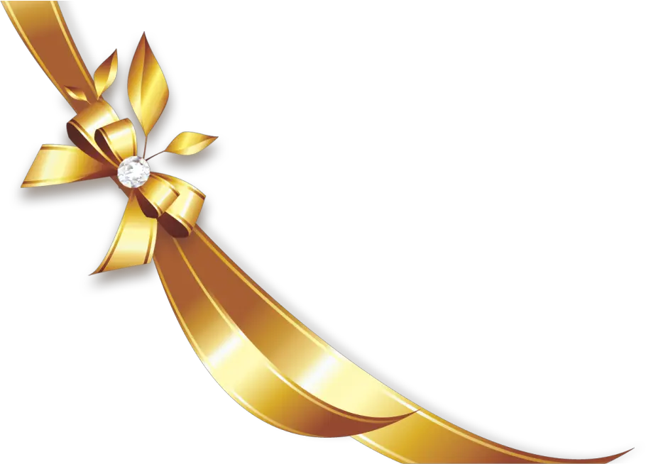 Ribbon Clip Art Transparent Background Gold Ribbon