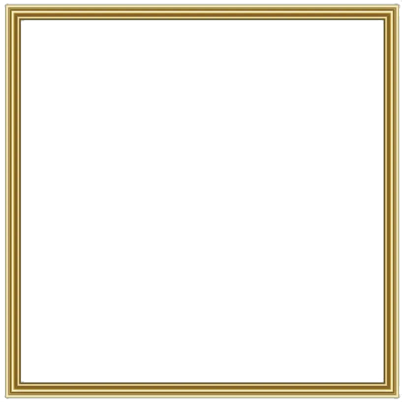 Rectangle Golden Frame Border Png File