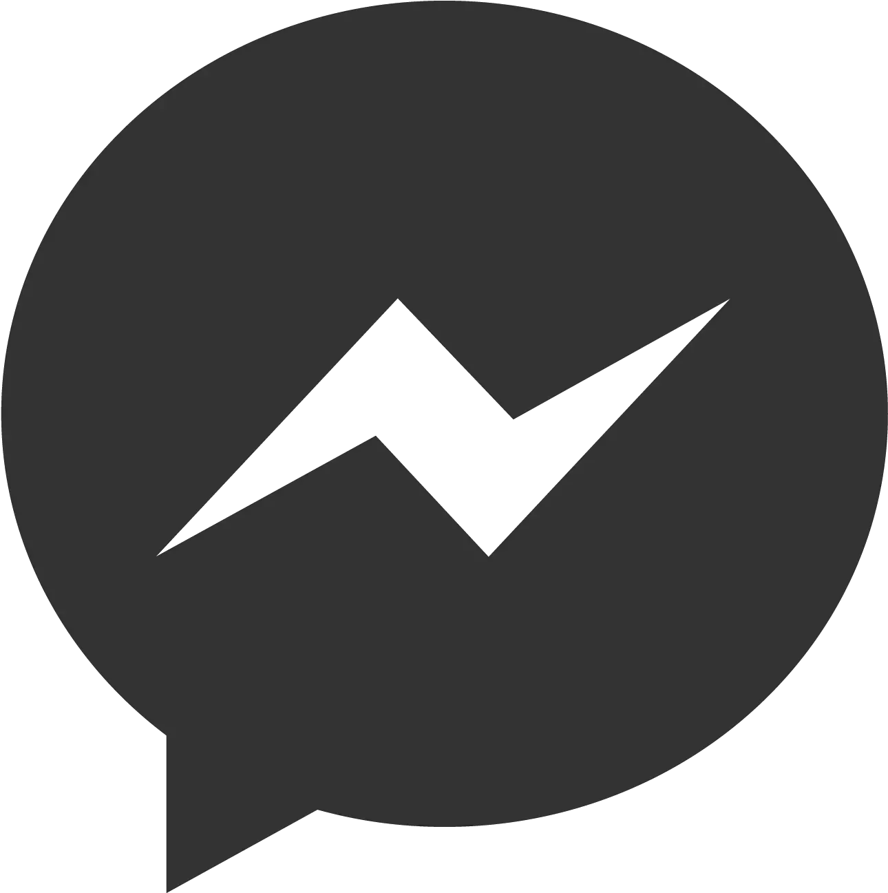 Black Facebook Messenger Logo Messenger Icon Black Png