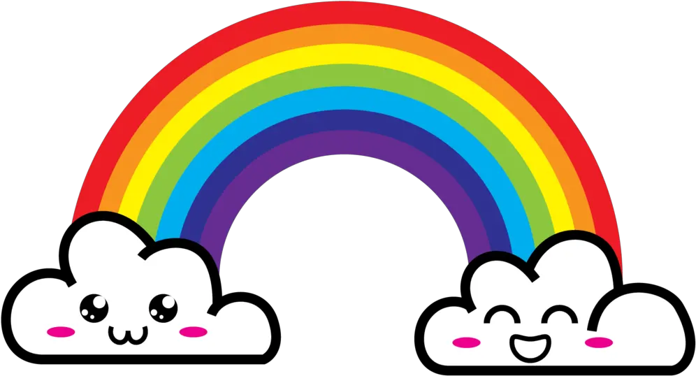 Transparent Rainbow Clouds Clipart Printable Rainbow With Clouds