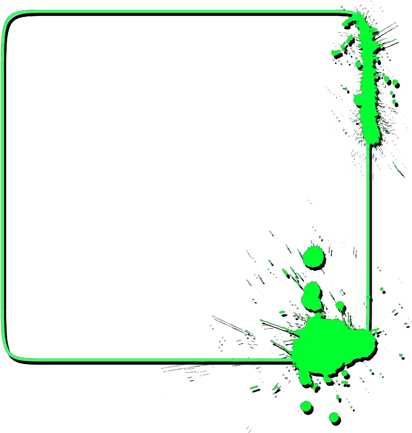 Ftestickers Frame Border Square Paintsplatter Neon Border Square Frame Png