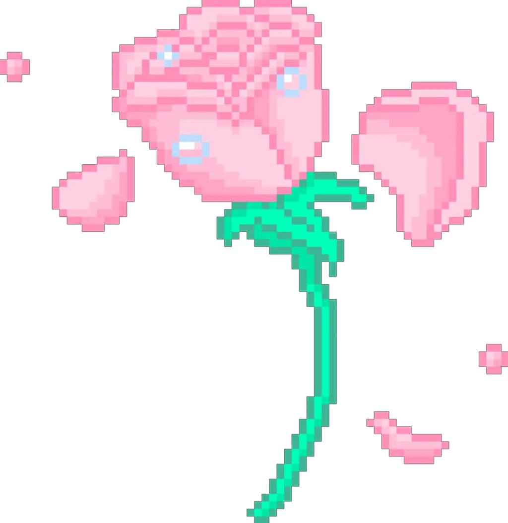 Kawaii Kawaiipixel Pixelart Rose Kawaii Rose Pixel Art