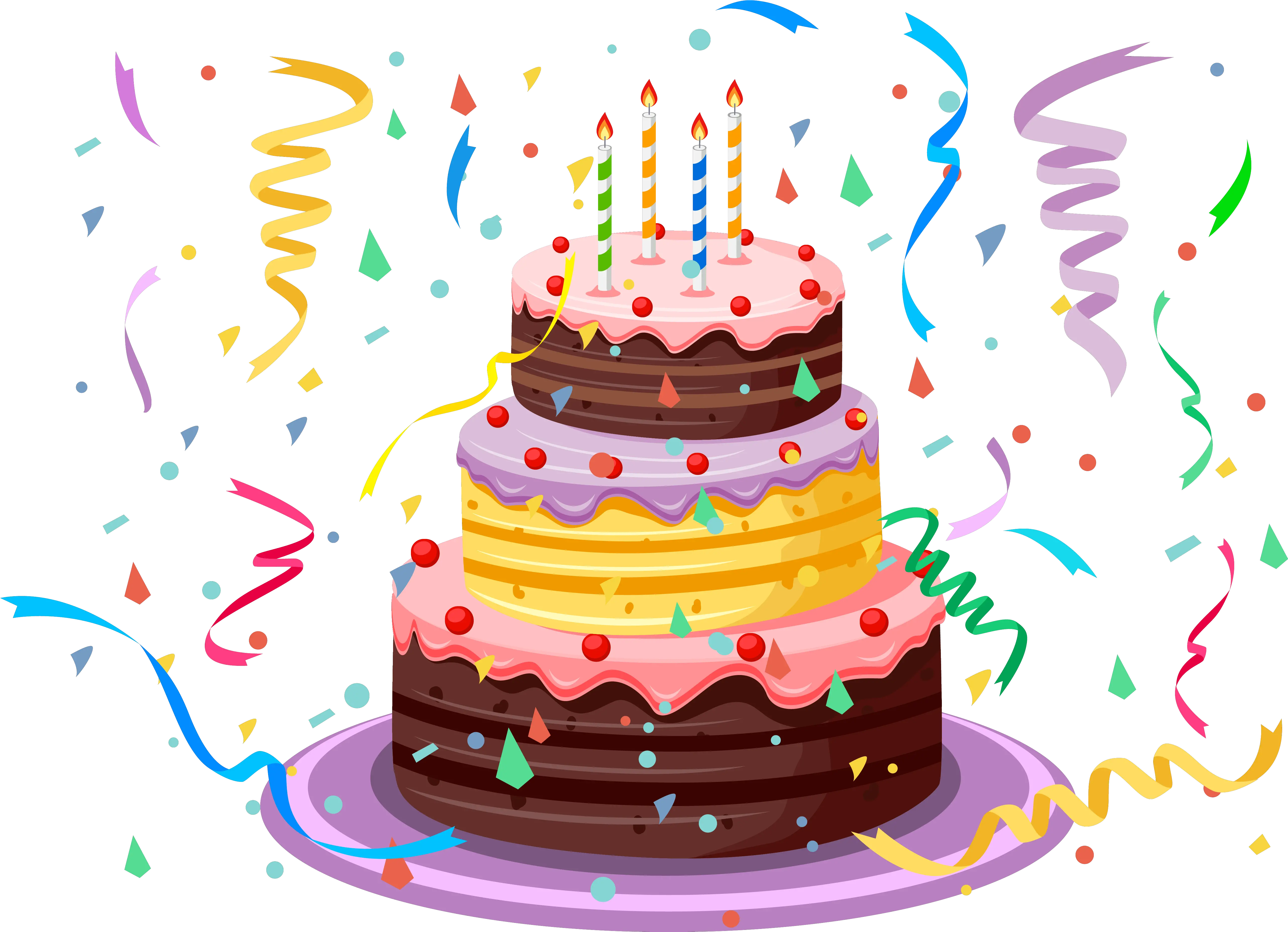 Transparent January Birthdays Clipart Happy Birthday Cake Png