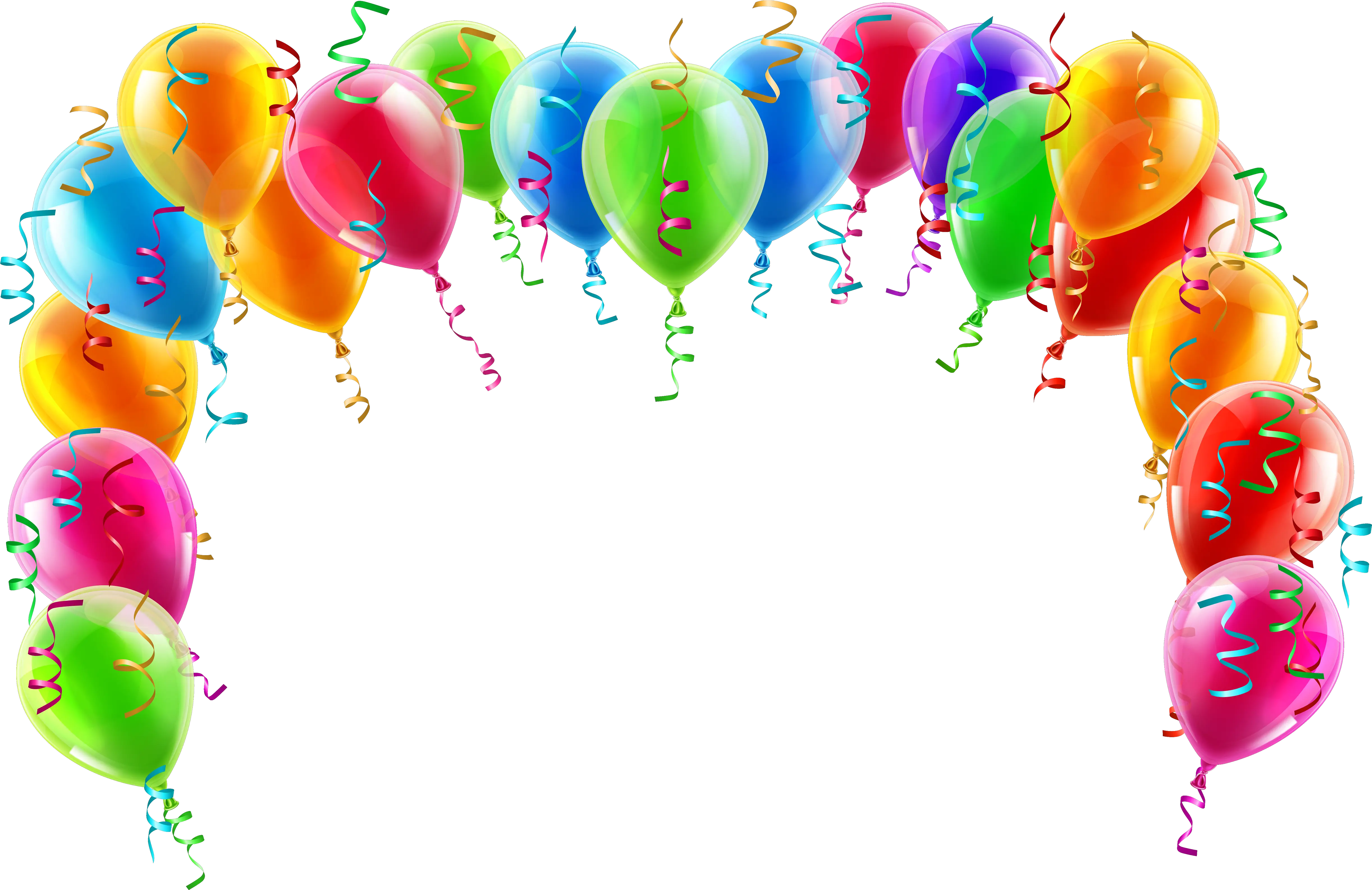 Colorful Balloon Arch Png Clipart Picture Birthday Balloons Frames