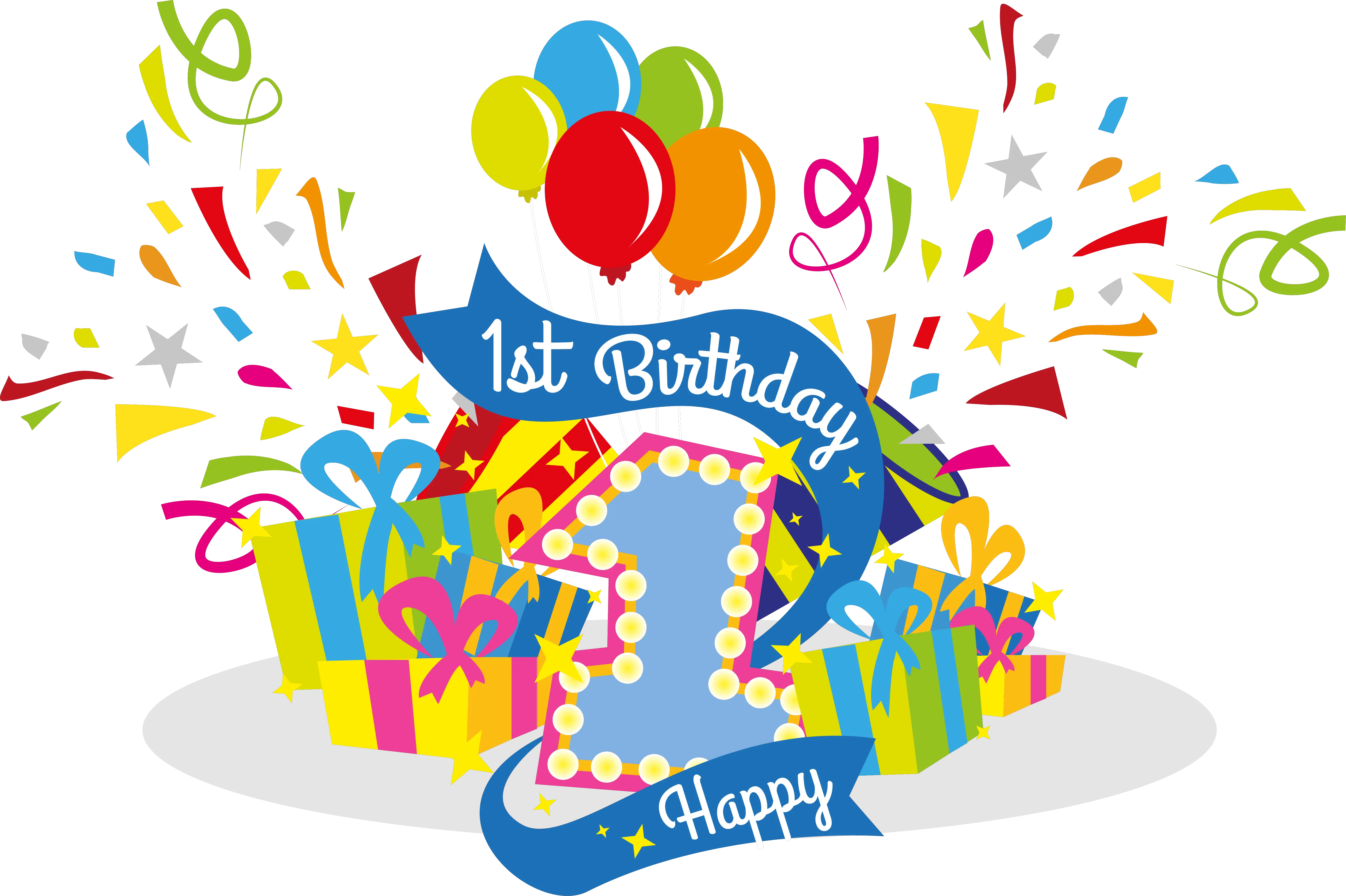 Birthday U5468u5c81 Clip Art Happy 1st Birthday Png