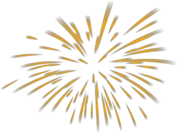 Fireworks Clipart Animated Gold Firework Png Transparent