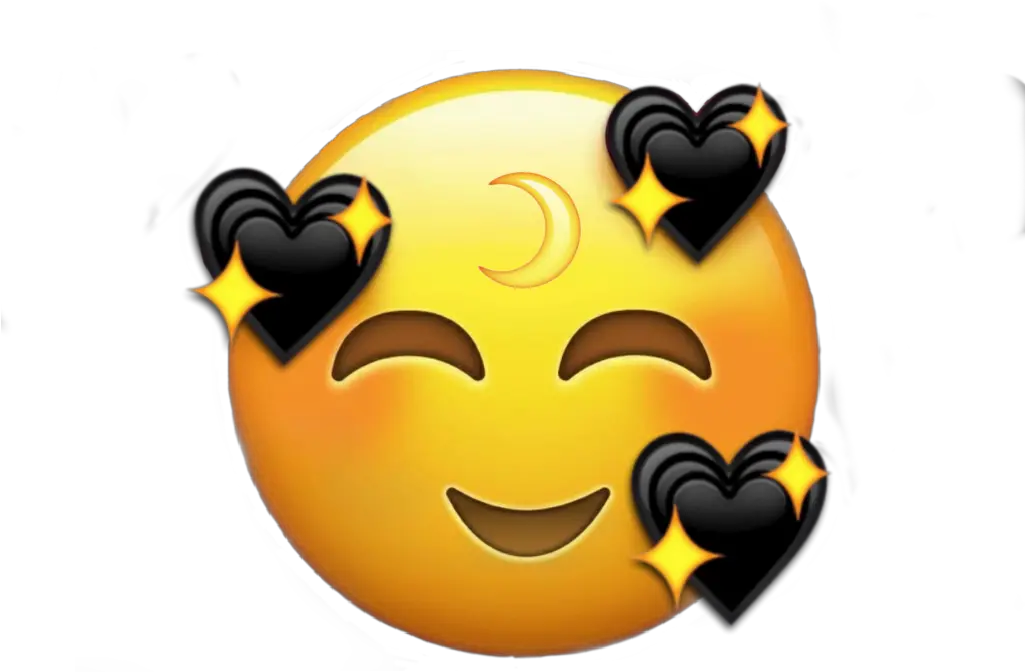 tumblr emoji heart black moon beautiful Iphone In Love Emoji