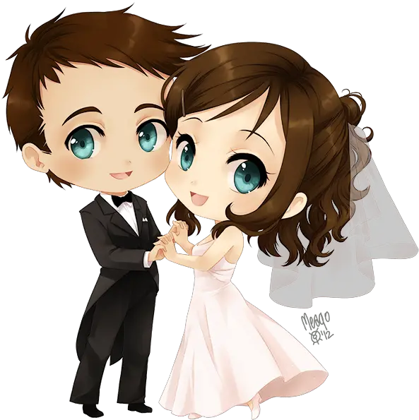 Kawaii Clipart Wedding Cute Wedding Couple Png