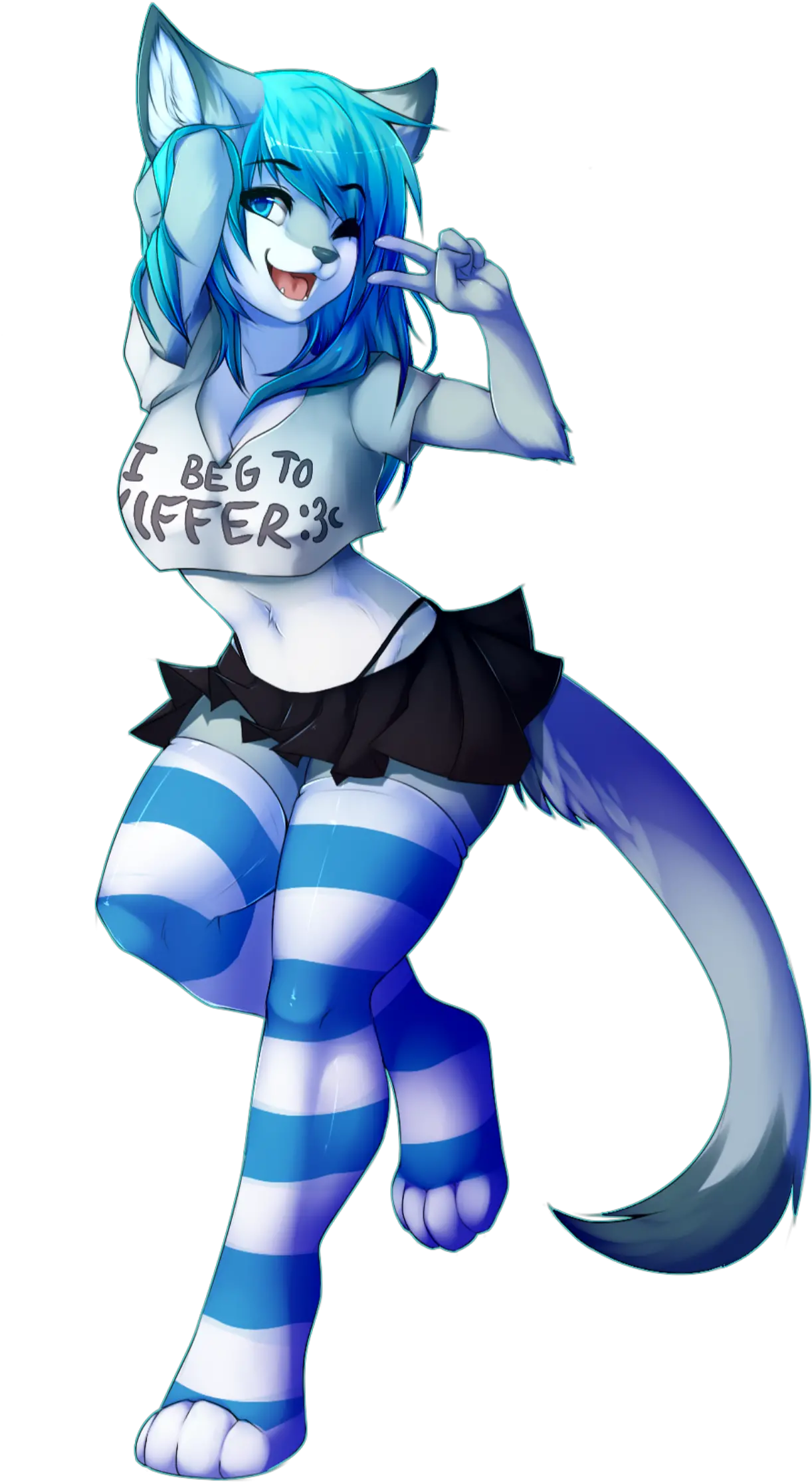 furry furryanime wulf wolf girl blue Furry Yiff