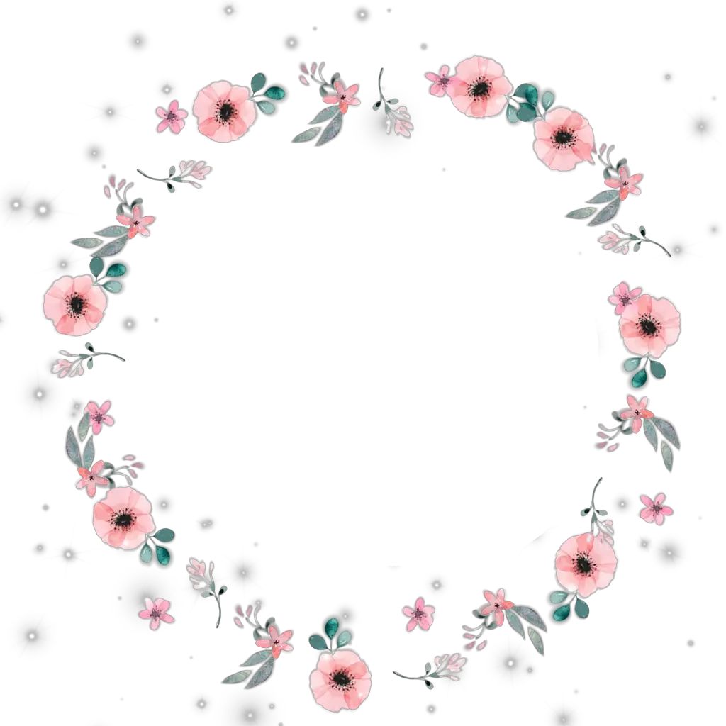 flowers circle frame beautiful Flower Circle Frames Transparent