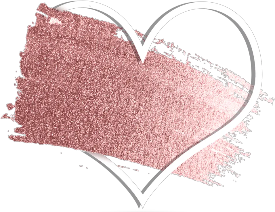 love heart rosegold pink brush glitter geometric Moldura Rose Gold Png