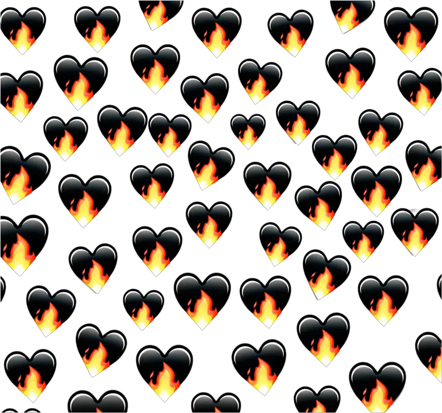 heart fire blackheart emoji red black background Emoji Background Black Heart