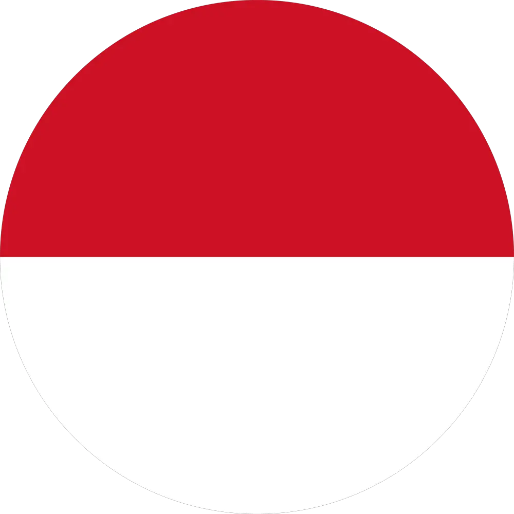 Indonesia Flag Round Medium Indonesian Language Icon