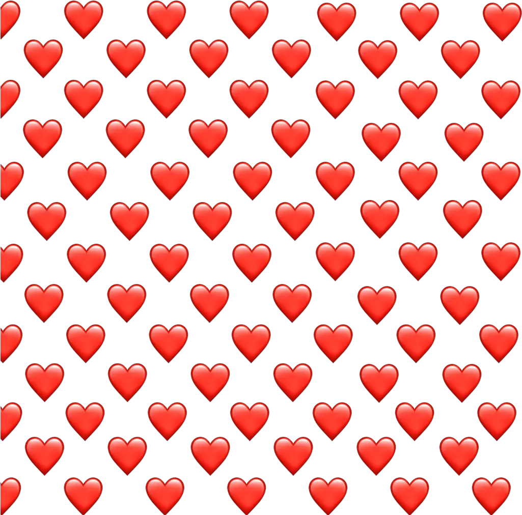 Transparent Heart Background Png Red Heart Emoji Background