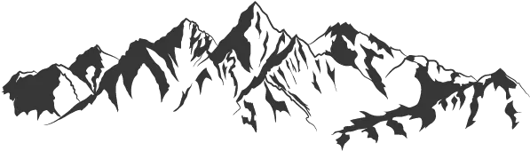 Adhesivo Dibujo De Una Montaña Alaskan Mountain Range Silhouette