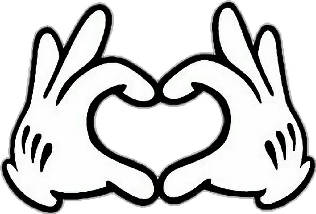 Transparent Mickey Mouse Hands Png Mickey Mouse Heart Hands