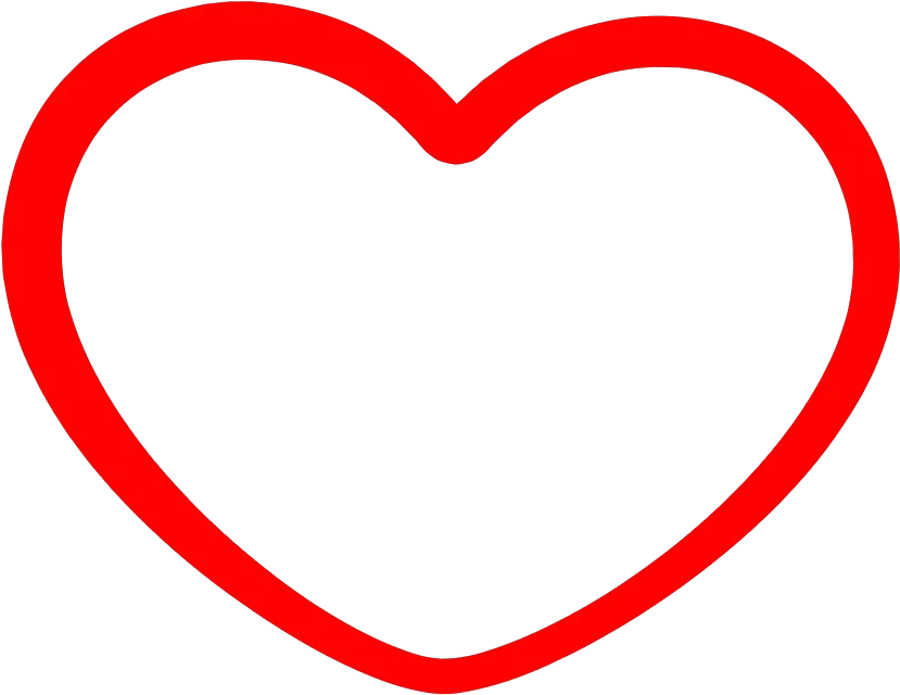 Heart Png Outline Transparent Red Heart Outline Transparent Background