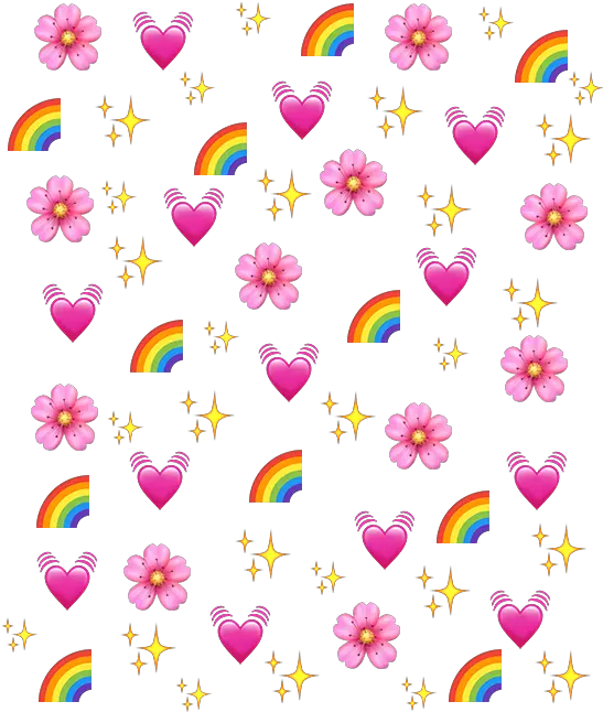 rainbow heart emoji background freetoedit Heart Emoji Background Picsart