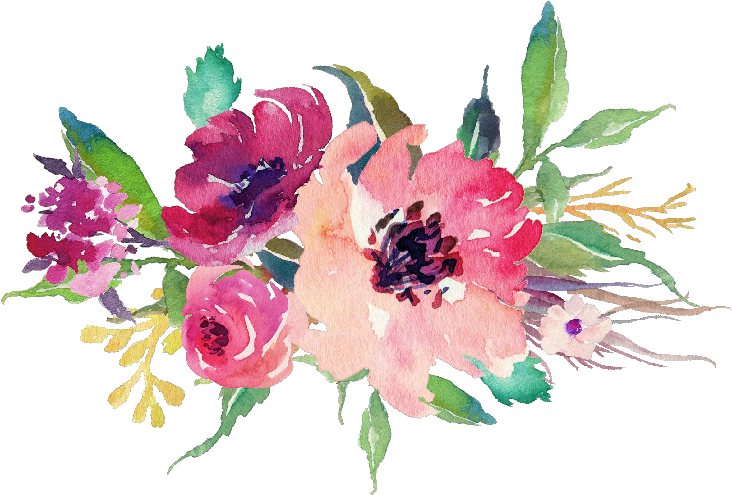 Wedding Watercolor Flower Png