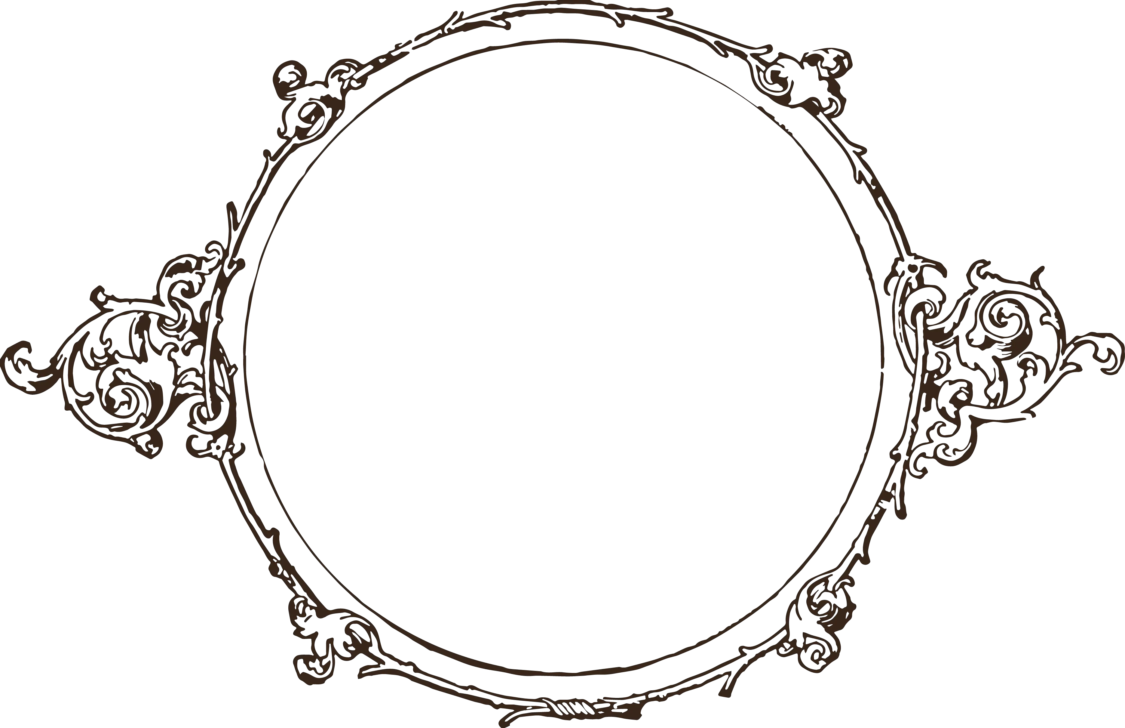 Vintage Circle Frame Png