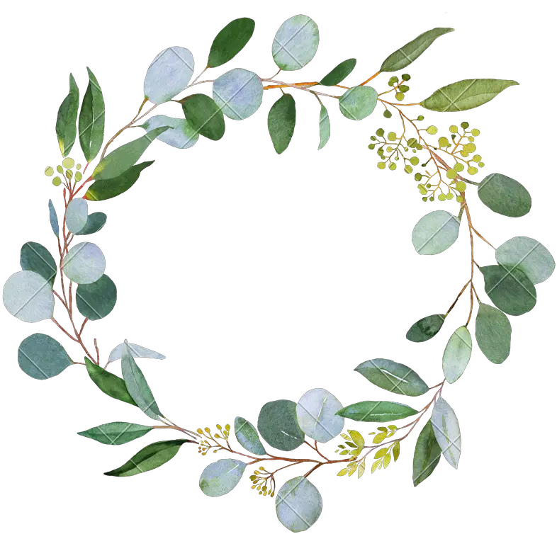 Wedding Greenery Wreath Transparent Watercolor Greenery Png