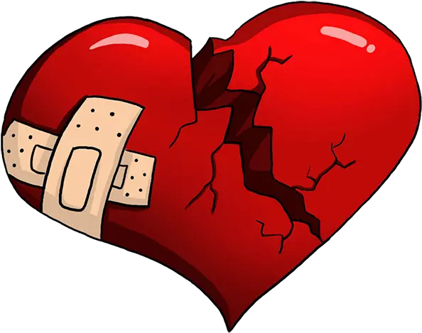 Broken Heart Png Broken Heart With Bandaid Png