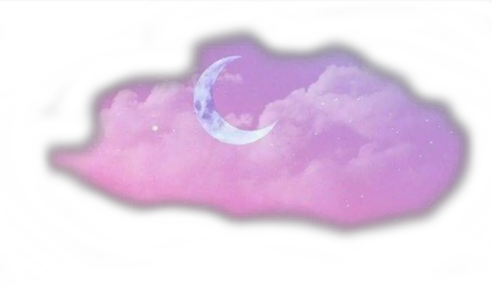 Soft Purple Aesthetic Moon