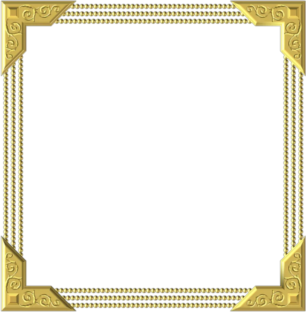 L Gold Frame Square Border Decoration Decor Borders For Certificates Gold