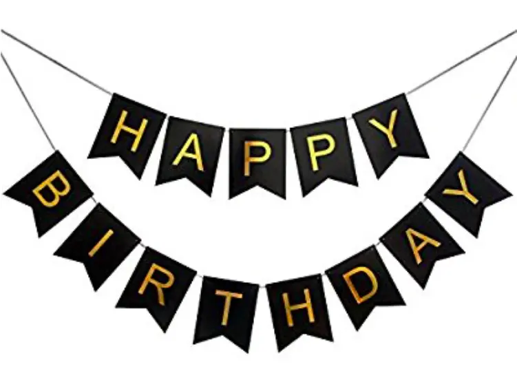 Happy Birthday Banner Clipart Black And White Clip Happy Birthday Wall Decoration Ideas