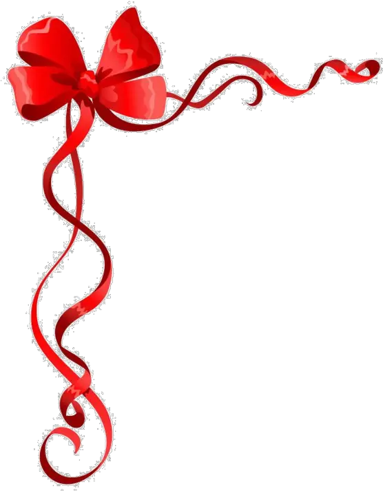 Red Ribbon Border Clipart Christmas Ribbon Page Border