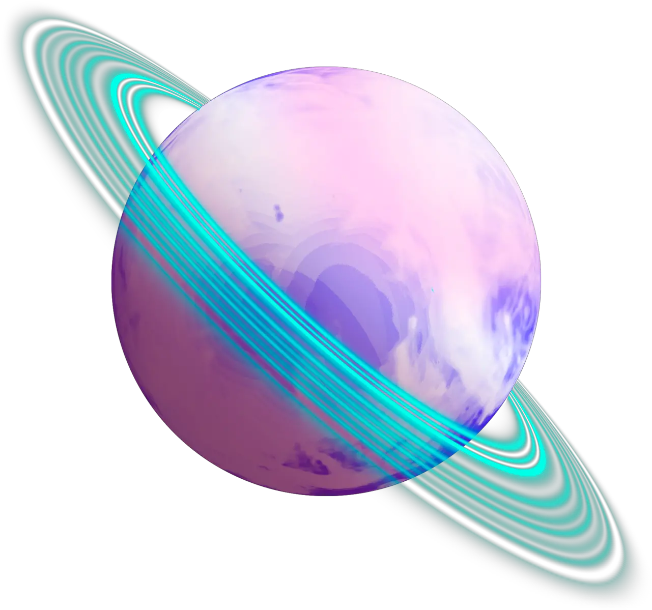 Vaporwave Planet Png