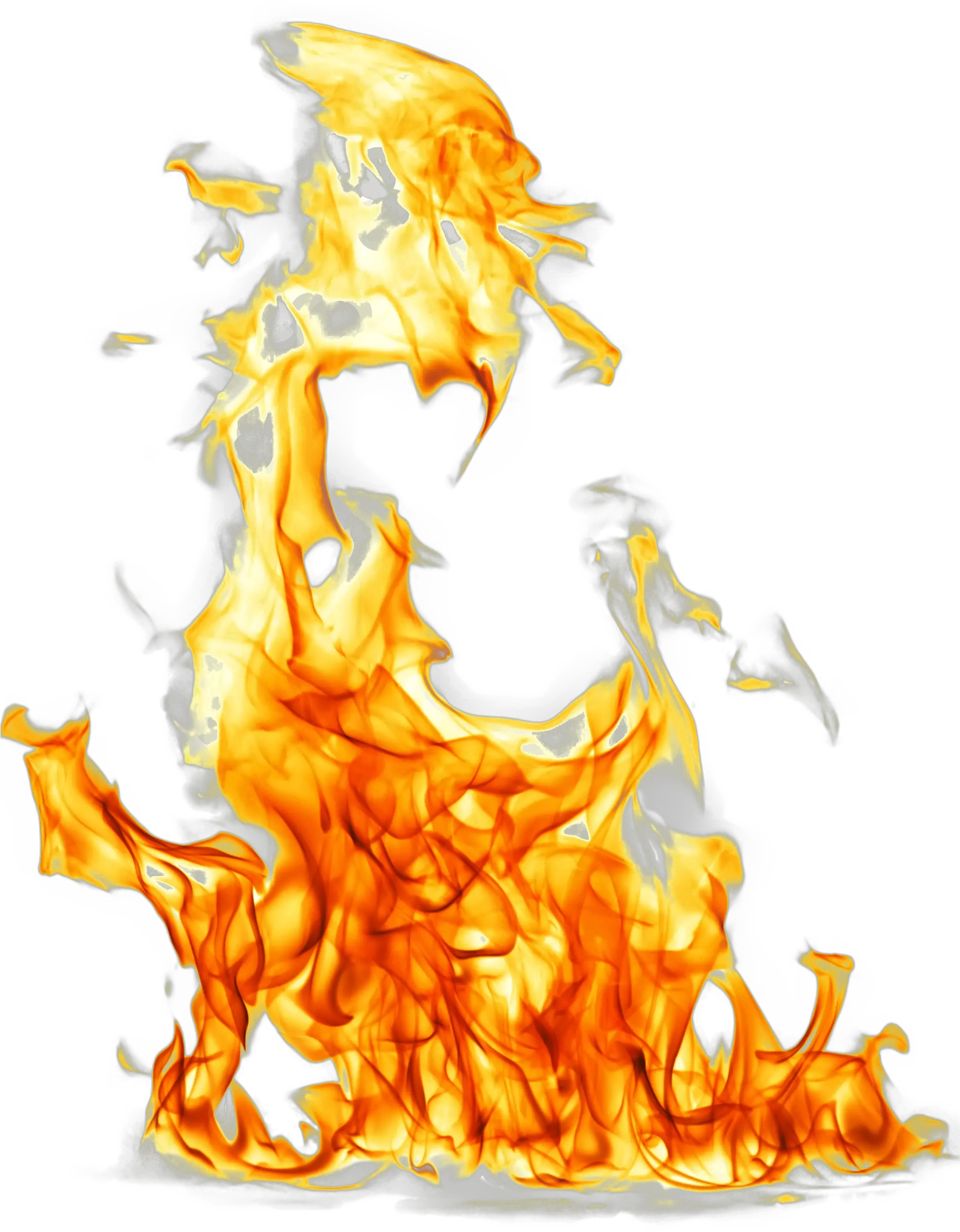 Flame Fire White Background