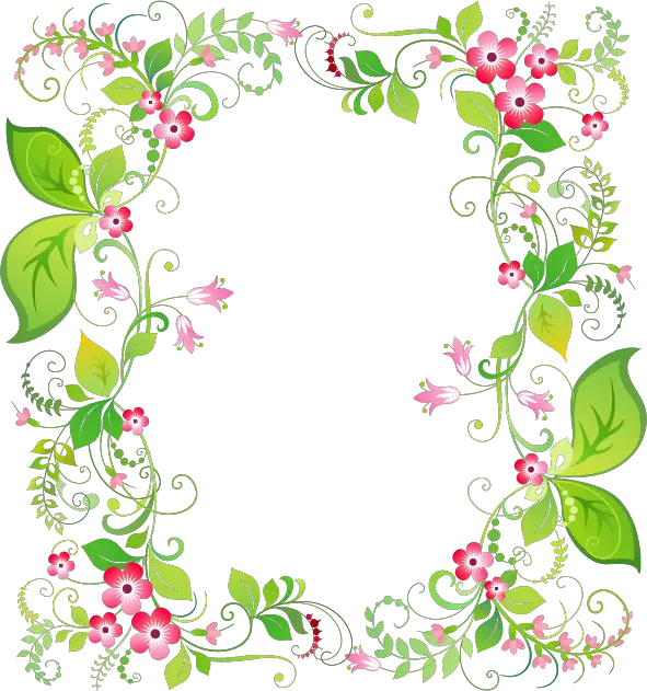 Transparent Spring Flower Border Png Free Vector Flower Frame