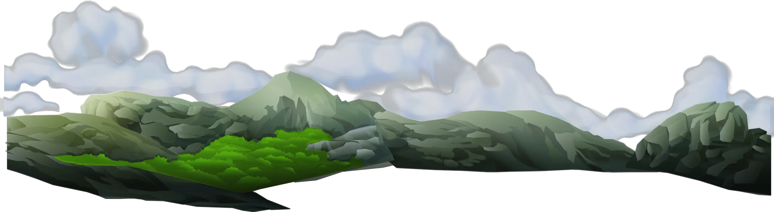 Transparent Mountain Range Png Mountain Clouds Background Png