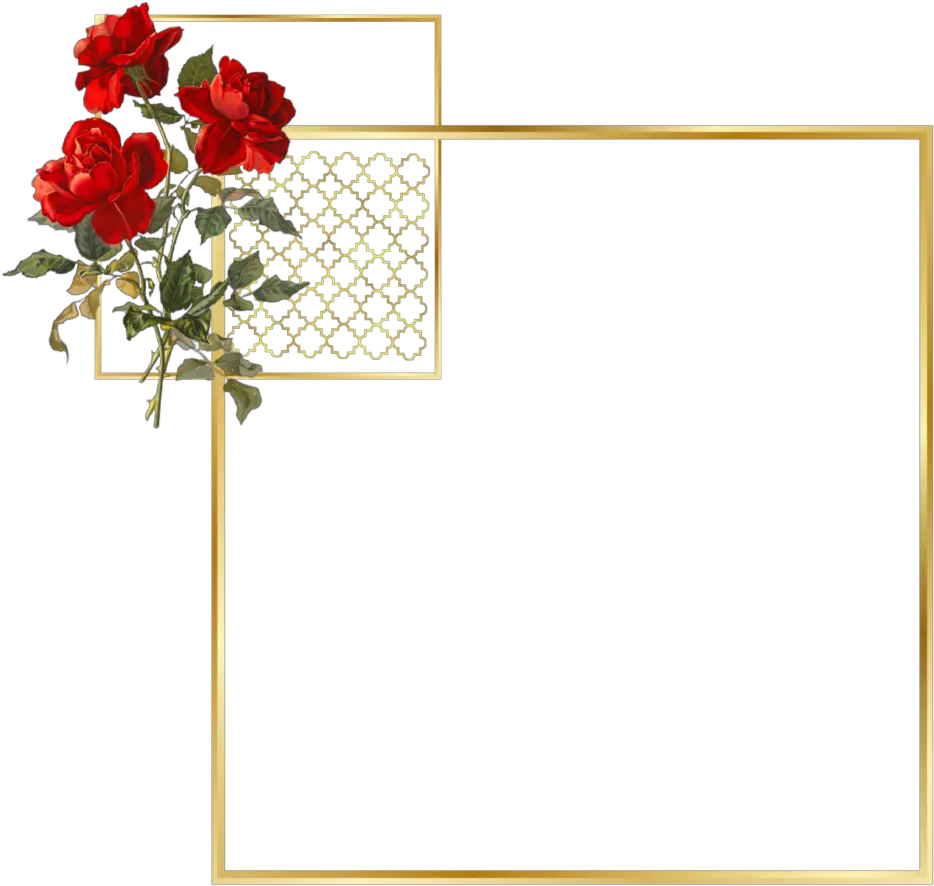 Red Floral Frame Png