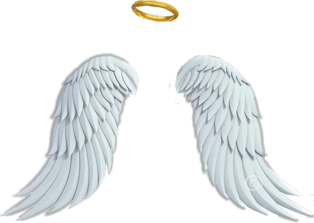 White Background With Angel Wings